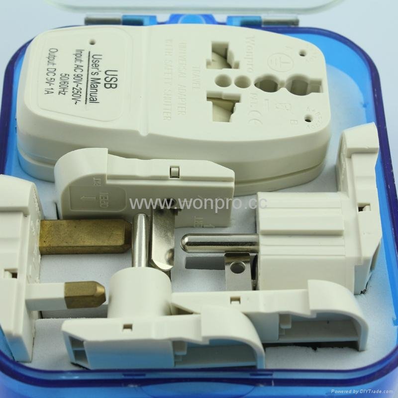 全球通旅游转换器组带USB充电(ASTDBU-SBvs) 2