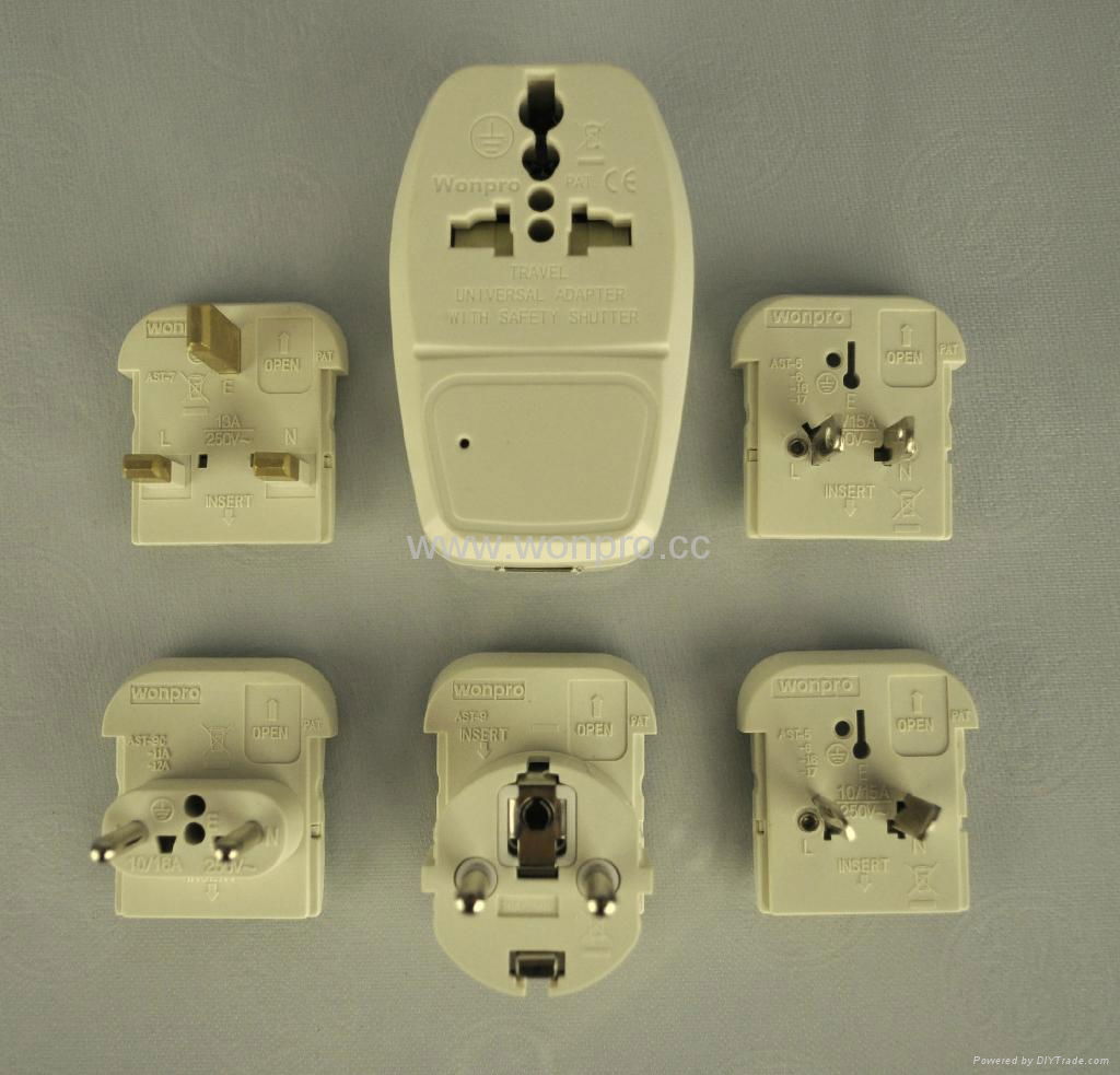 All in One Travel Adapter Kit w/ USB charger(ASTDBU-SB) 3