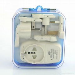 Euro type Universal Travel Adapter Kit w/ USB charger(ASTGFDBU-SBvs)