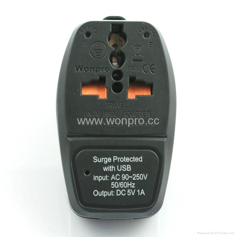 大南非旅遊轉換器帶USB充電(WASDBUvs-10L-BK) 3