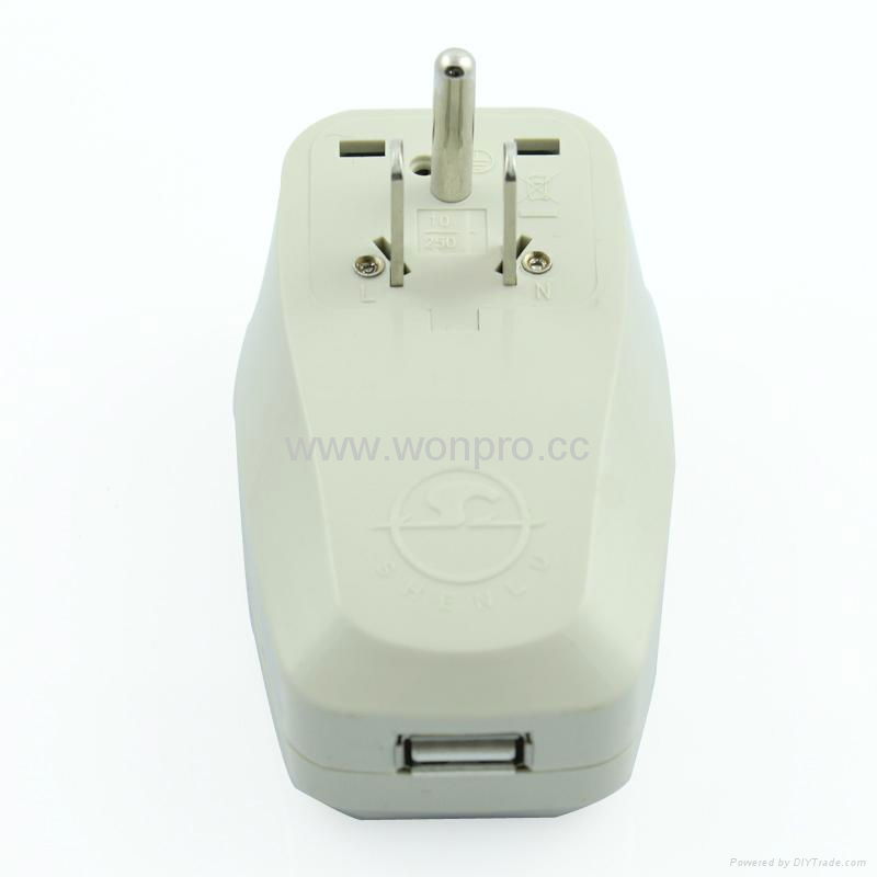 USA，Japan Travel Adapter with USB charger(WASDBUvs-5-W) 2