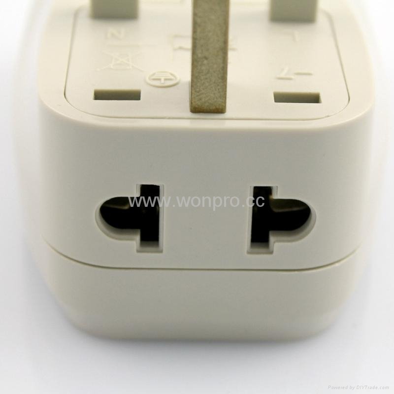 英式旅游转换器带USB充电(WASDBU-7-W) 4