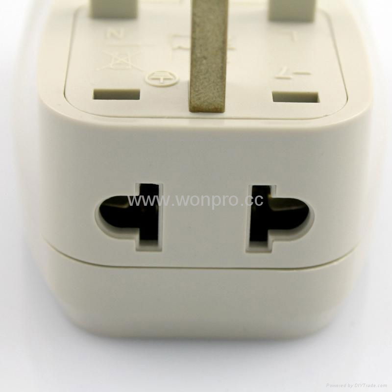 英式旅遊轉換器帶USB充電(WASDBU-7-W) 4