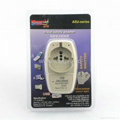 County Euro type Universal Travel Adapter with USB charger(WASGFDBUvs series)