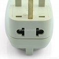 UK, Iraq Grounded Universal Travel Adapter with USB charger(WASGFDBU-7-W)  4