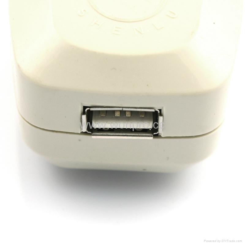 South Africa Travel Adapter with USB charger(WASDBU-10L-W) 2