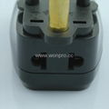 South Africa Universal Travel Adapter with USB charger(WASDBU-10L-BK) 4