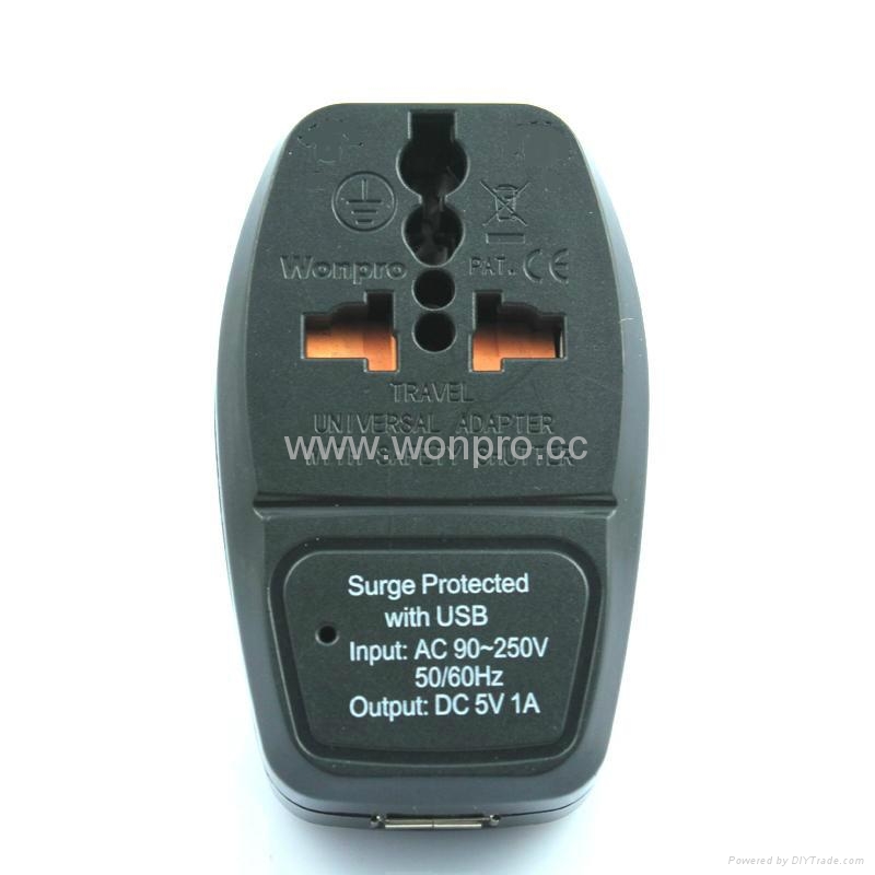 大南非式旅遊轉換器帶USB充電(WASDBU-10L-BK) 5