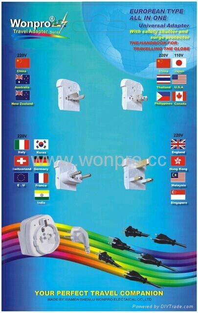 Euro type Universal Travel Adapter Kit(OASTGF-P5vs) 4