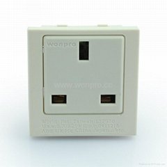 Inlay way Industrial1gang BS UK Socket-outlet w/screw 2P+E(BSF-R7T-W 16A or 20A)
