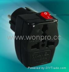 Universal dual travel adapter w/switch（WSAII Series)