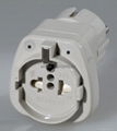 European type safety adapter w/dual voltage indicator & surge(WASGFvs Series) 1