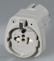 European type safety adapter w/dual voltage indicator & surge(WASGFvs Series)