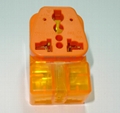 Universal twin adapter w/voltage