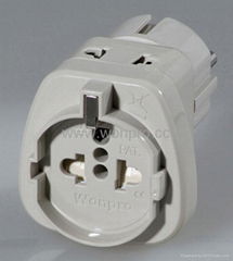 European Univeral Travel Adapter w/ 2-pin  Socket(WASGFDB seriesi) 