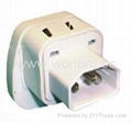 Wonpro Univeral Safety Travel Adapter w/ 2-pin USA Socket（WASDvs Series） 