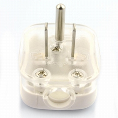 Thailand, Philippines Grounded Rewiring Plug In White 10A250V(WSP-5-W )