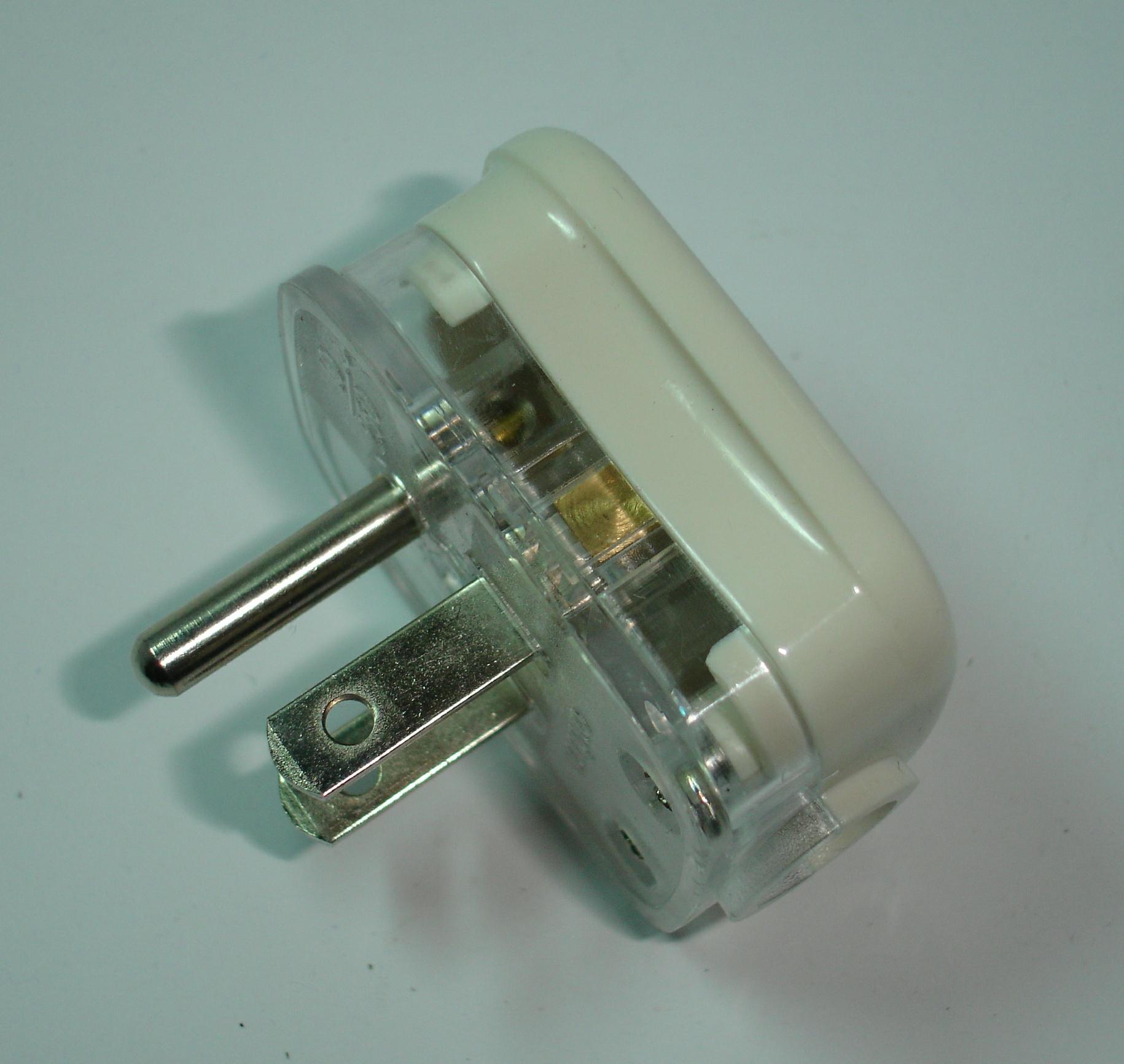 菲律宾、泰国二极带接地自配线插头10A250V(WSP-5-W) 4