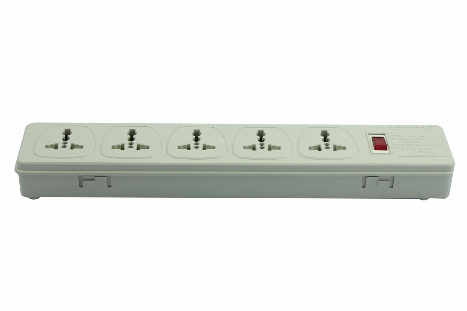 防雷型五位全球通安全插座延長線帶IEC C14接口 排插 中間轉換器 4