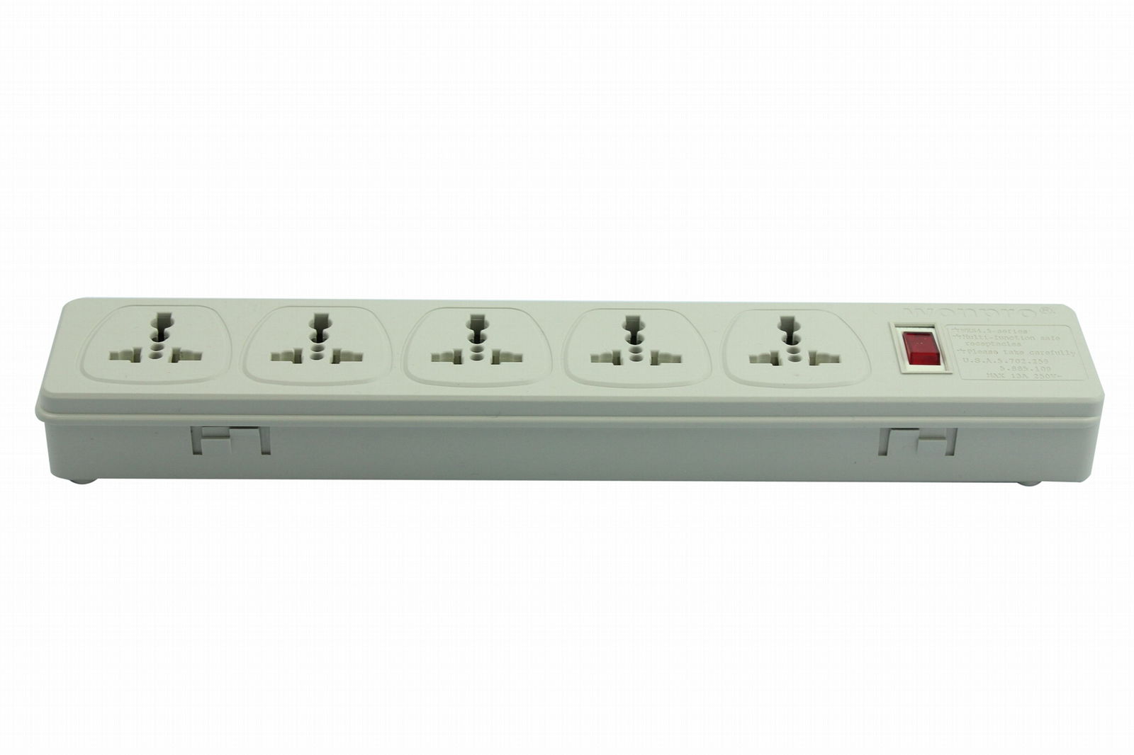 5 gang Universal Outlet Power Strip with IEC C14 port 4