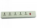 5 gang Universal Outlet Power Strip with