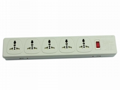 5 gang Universal Outlet Power Strip with IEC C14 port