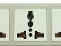 3 gang Universa socket  extension with indicator