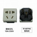 China 3C GB Standard 2-pole & 3-pole Sockets with safety shutter(R16BTNS-W)