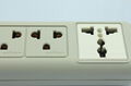 Universal 5 gang 3-pole socket extension power strip(WE5BR4-IU105) 5