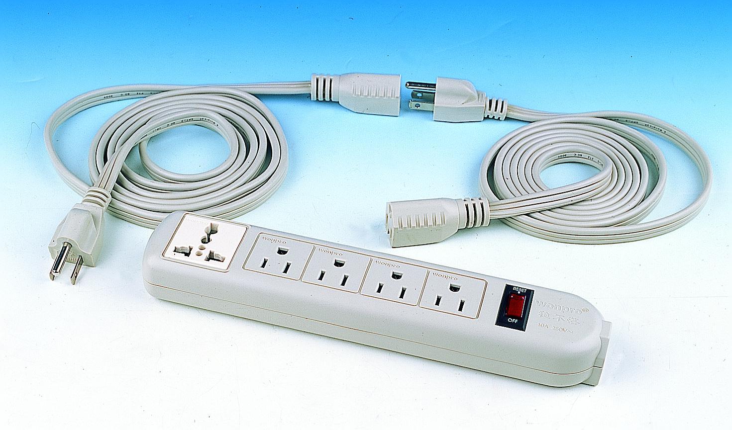 5 gang USA type  outlet extension power strip（WE5R4-IU105）