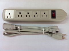 5 gang USA type  outlet extension power strip(WE5R5A-IU105) 