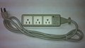 3 gang US socket  extension with