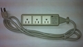 3 gang US socket  extension with indicator