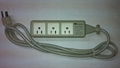 3 gang US socket  extension with indicator