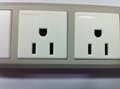 3 gang US socket  extension with indicator