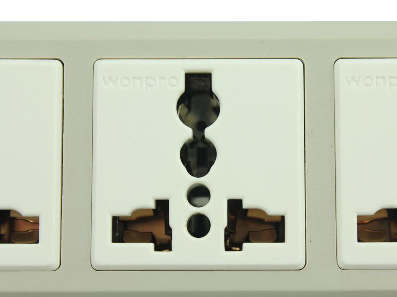 防雷型三位萬用安全插座帶夜光指示燈轉換器 排插 (WE-4-D116) 4
