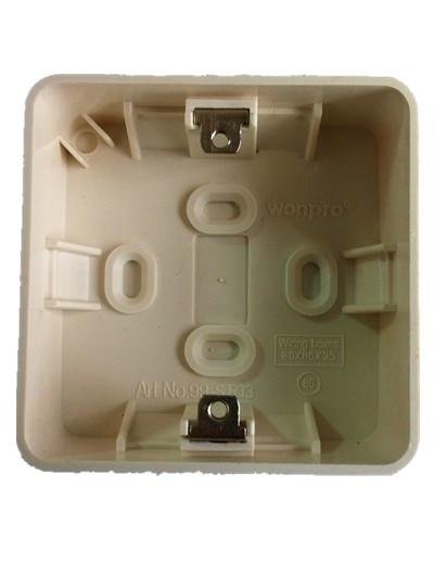 Wonpro穩不落86型工程家居裝修牆壁明裝防火阻燃插座底盒明盒 4