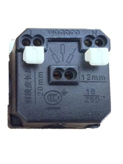 China Standard 3-pole Aircon. Socket 16A(R16A-BK) 2