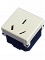 China Standard 3-pole 10A Socket(R16-W) 3