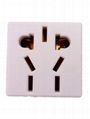 China Standard 2-pole flat 2-pole round & 3-pole Socket(R6.16BTN-W)