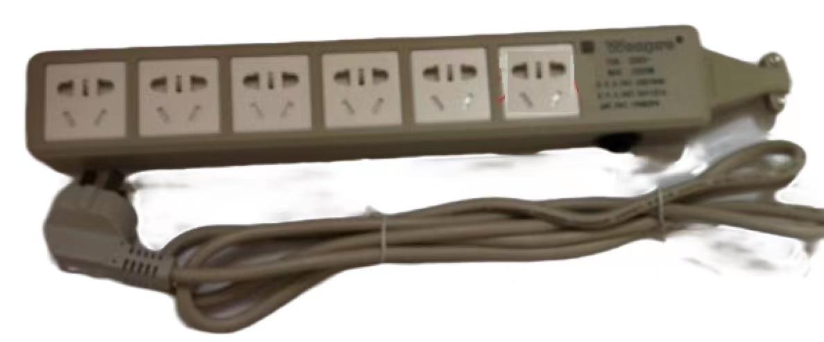 3，5,6 gang China GB socket extension with idicator(WEU-16BS.3/5/6-D116) 5