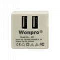 Wonpro穩不落USB插座5V2.1A雙充電插口U2/機櫃設備組合模塊功能件