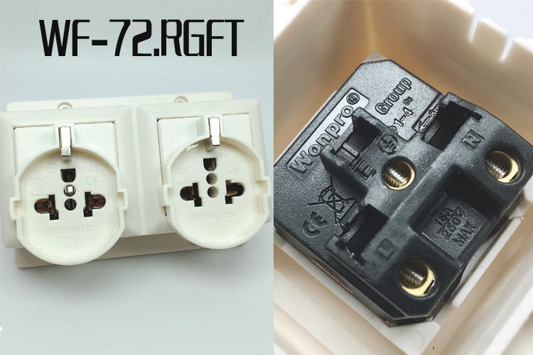 外露式二位明装万用多用途插座带锁线螺丝16A(WF-7II.R4T-W)) 3