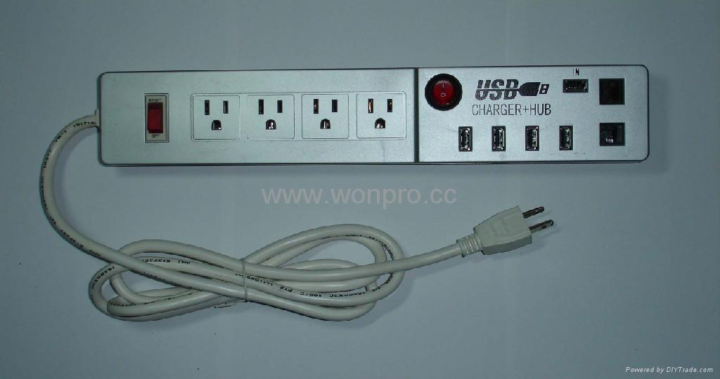 E-Bar Advanced Socket Power Strip builtin USB HUB 2