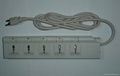 5 gang Universal Receptacle  Extension power cord with 5-sub switch 1