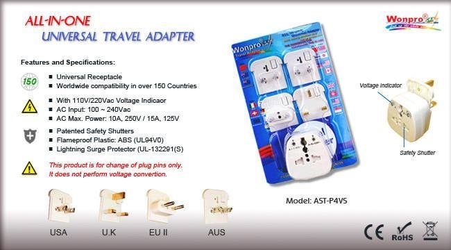 全球通旅遊轉換器組(OAST-P5vs-PP) 5