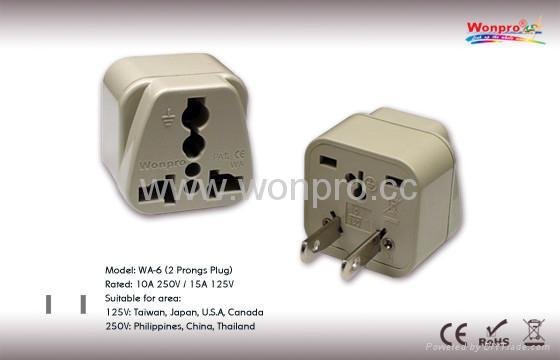 US Plug Adapter(WA-6-W) - China - - WA