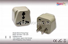 Japan, US  Ungrounded Plug Adapter(WA-6-W)