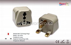 UK, Iraq  Grounded Plug Adapter(WA-7-W)