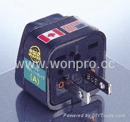 Japan US China Ungrounded Plug Adapter（WA-6-BK） 1